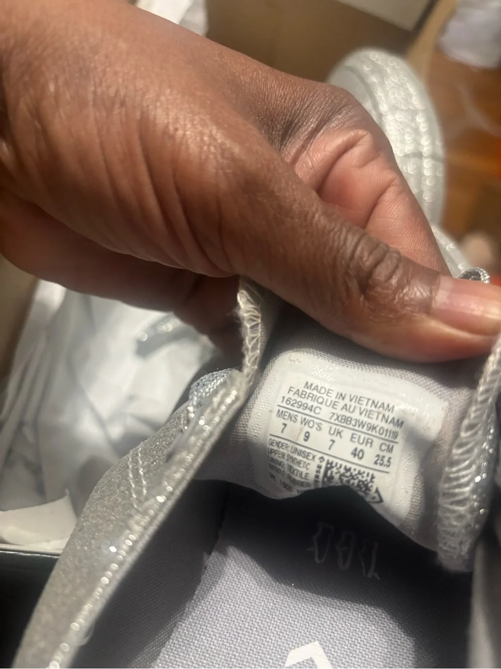 Converse Women's Silver Glitter Low-Top Sneakers - Picture 5 of 6